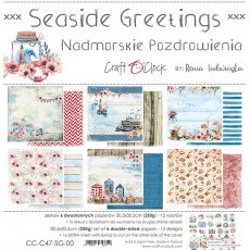 CC-C47-SG-00  SEASIDE GREETINGS  zestaw papierów 30,5x30,5cm