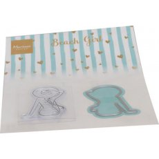 CS1099 Stemple silikonowe z wykrojnikami - Beach Girl