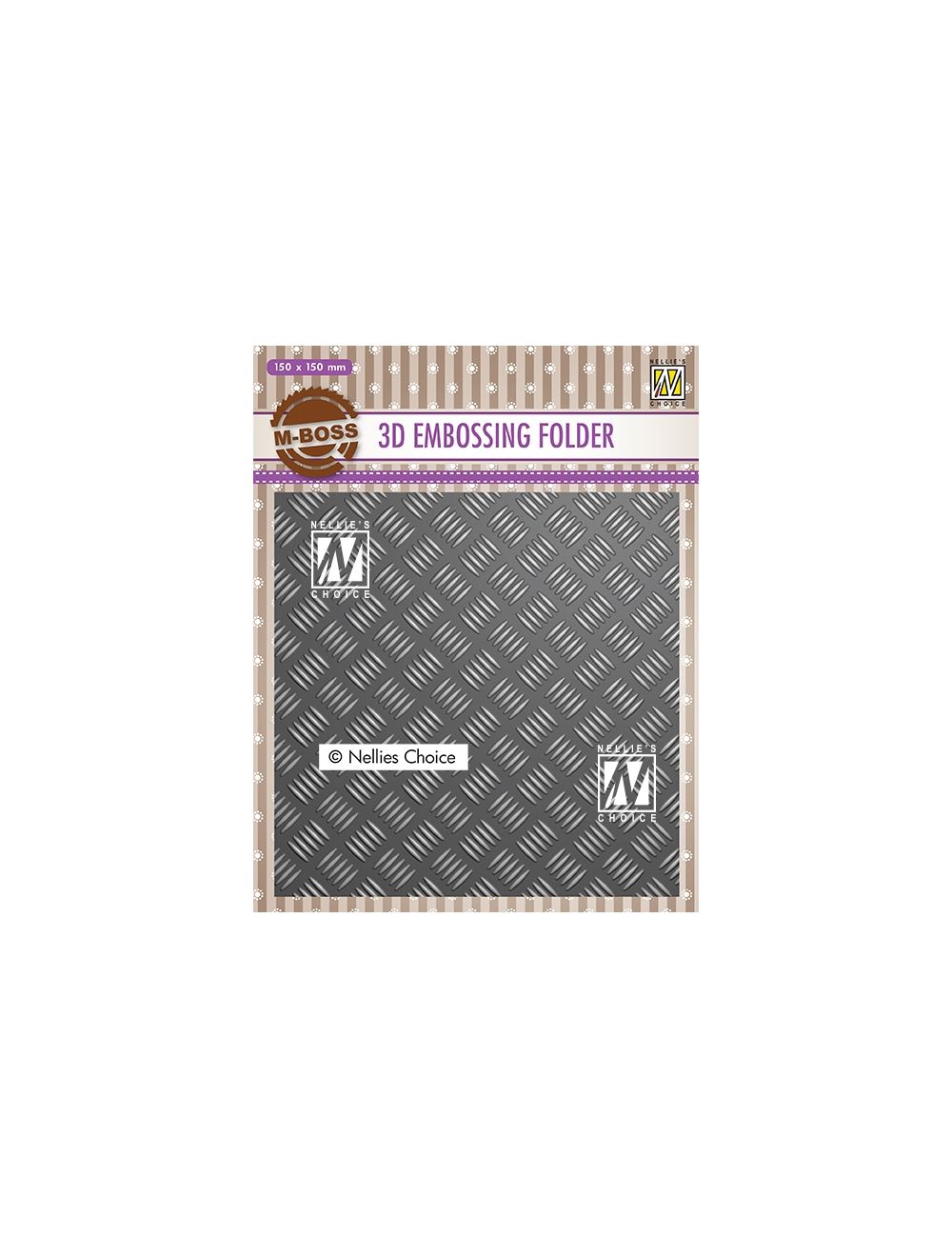 EF3D024 Folder do embossingu 3D ( 150x150 mm ) - Wzór paskowy