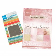 PA4154  Zestaw promocyjny Marianne Design - Craftable plus - Różany border + papiery