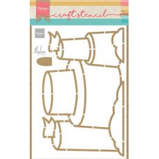 PS8124 Maska Marianne Design - Craft stencil - A5 - Zamek z piasku