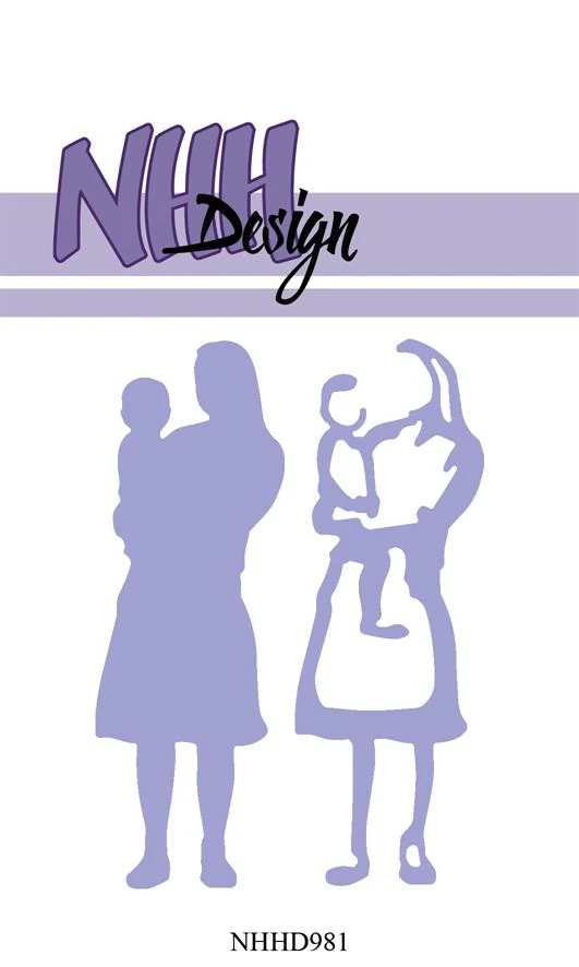 NHHD981 Wykrojnik NHH Design -"Layered Dies - Woman with child" - mama z dzieckiem