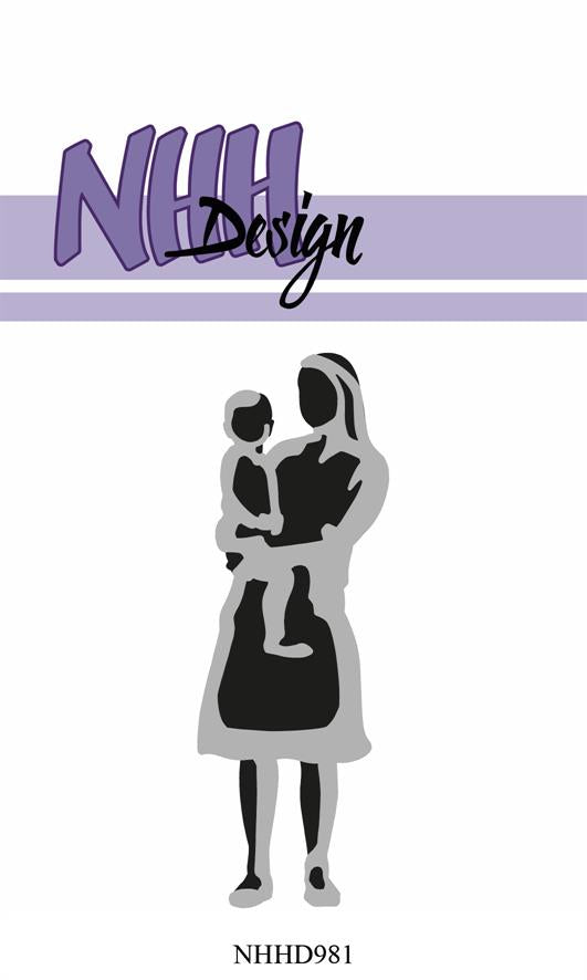 NHHD981 Wykrojnik NHH Design -"Layered Dies - Woman with child" - mama z dzieckiem