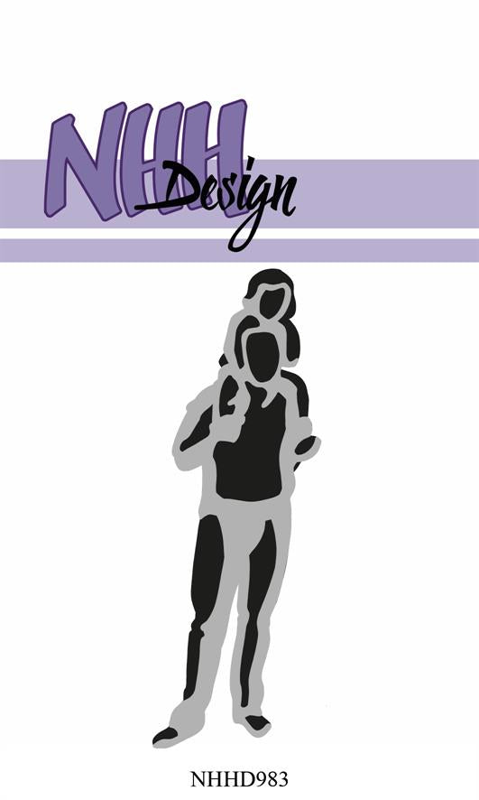NHHD983 Wykrojnik NHH Design -""Layered Dies - Man with child" - tata z dzieckiem