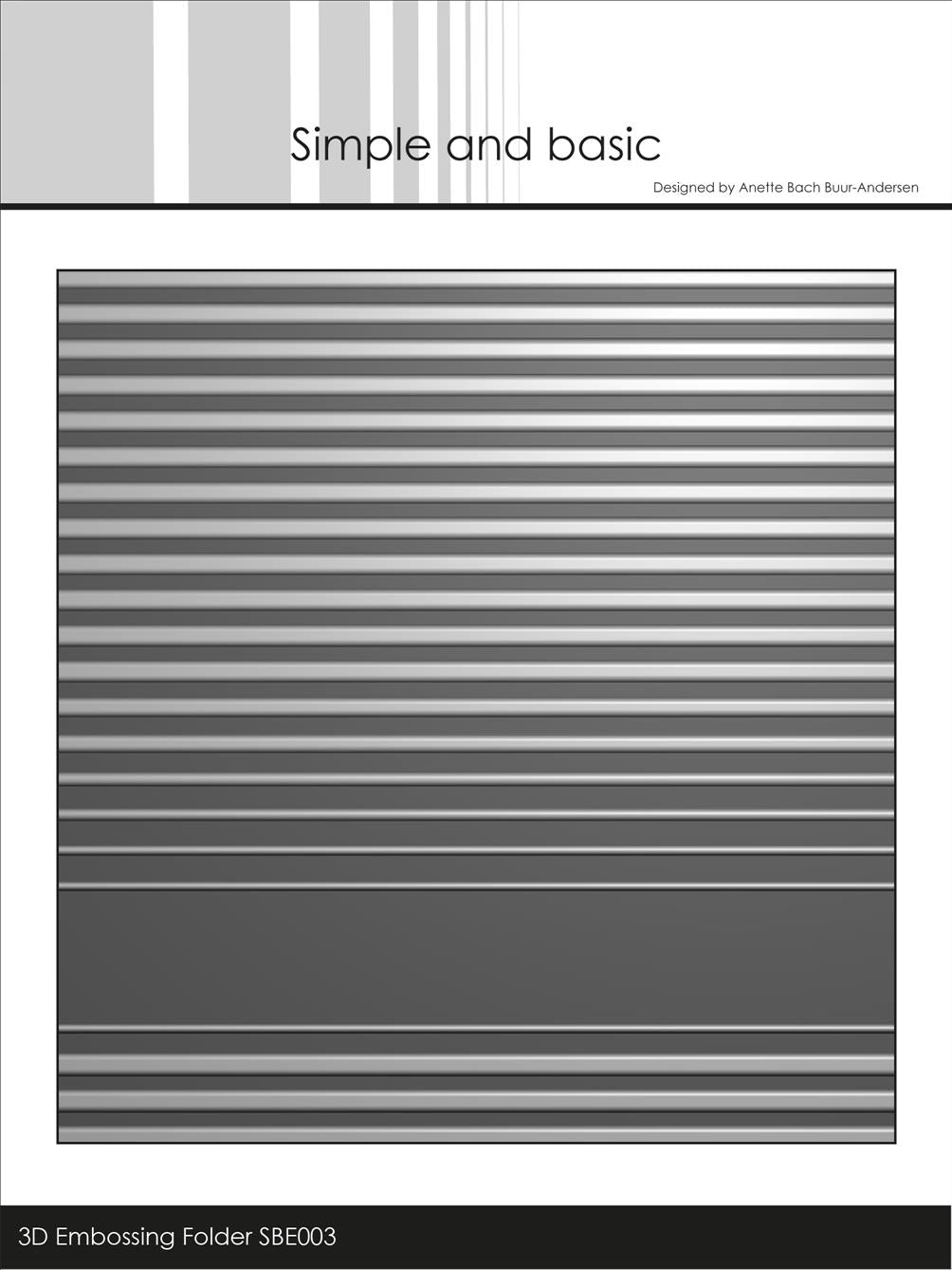 SBE003 Folder do embossingu 3D ( 150x150 mm ) - paski