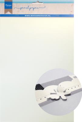 CA3166 Zestaw papierów perłowych - biały A4/6szt.