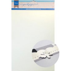 CA3166 Zestaw papierów perłowych - biały A4/6szt.