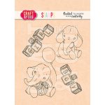 CS023 Zestaw stempli akrylowych - Baby Elephant- Słoniątka - Baby Party Stamps Set
