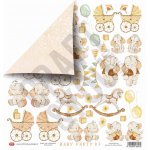 CP-BAPAR07 Papier dwustronny - elementy do wycinania- 30,5x30,5 Baby Party 07