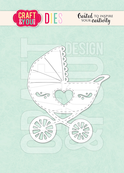 CW043 Wykrojnik /Die--Stroller-wózek -Craft&You Design