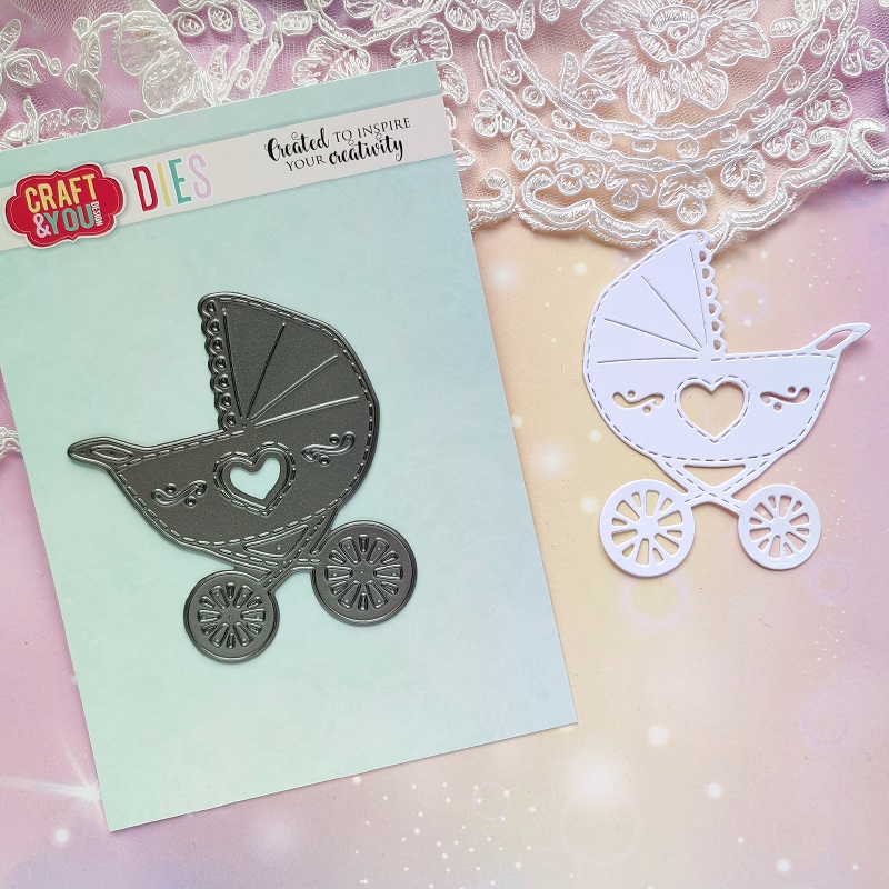 CW043 Wykrojnik /Die--Stroller-wózek -Craft&You Design