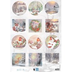 EWK1292 Arkusz A4 -Marianne Design - Winter wishes - zimowe obrazki