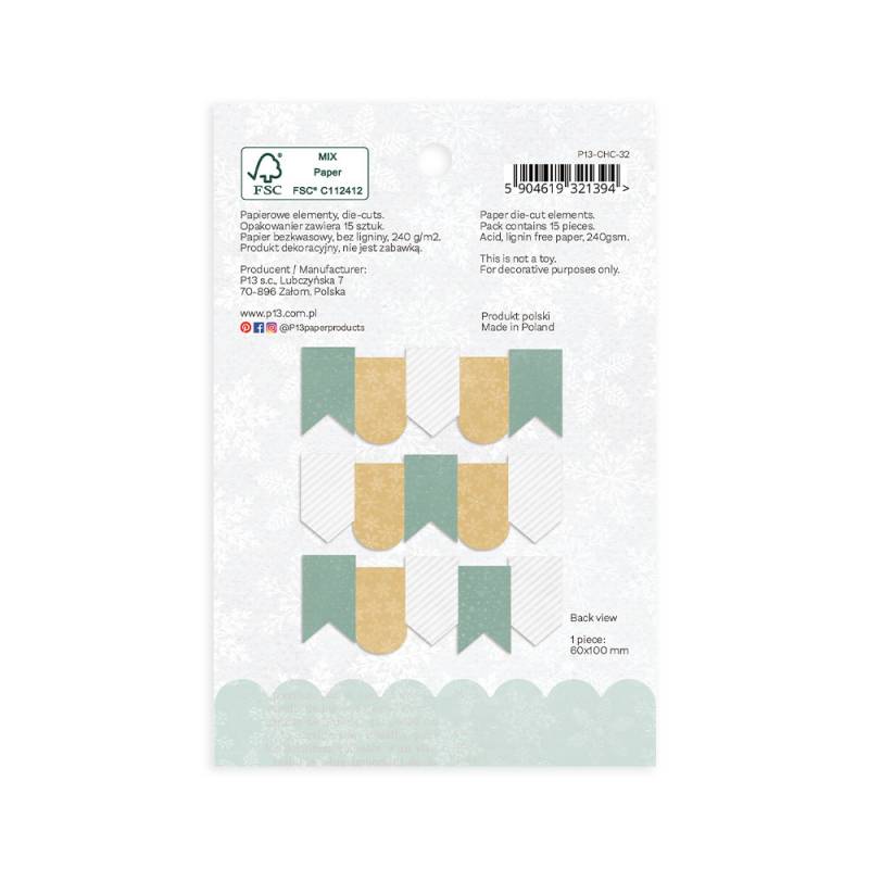P13-CHC-32 Banerek / die cut Christmas Charm, 15szt.