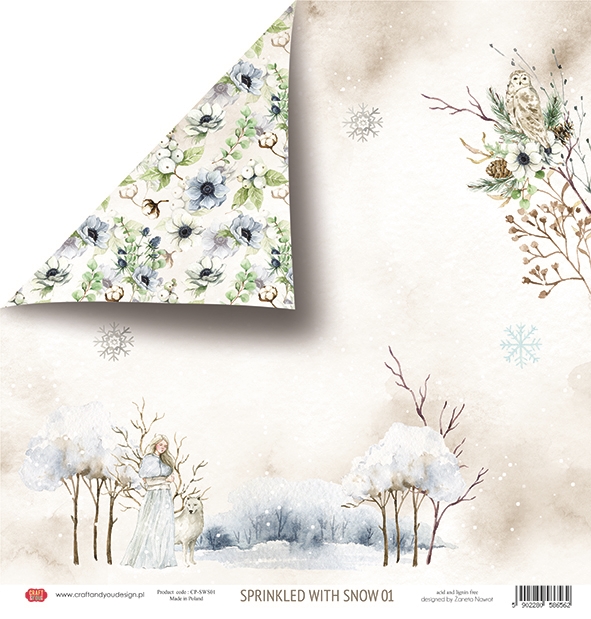 CPB-SWS15 Bloczek 15x15 Craft&You Design - Sprinkled with Snow