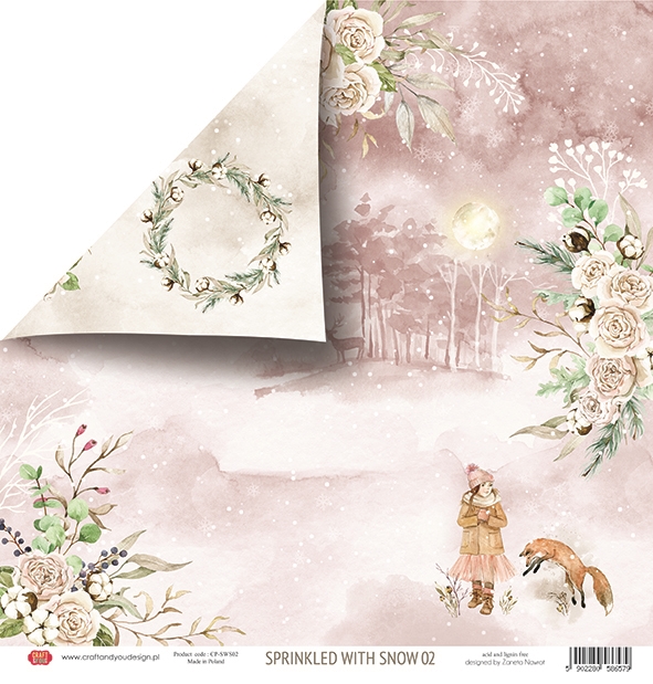 CPB-SWS15 Bloczek 15x15 Craft&You Design - Sprinkled with Snow