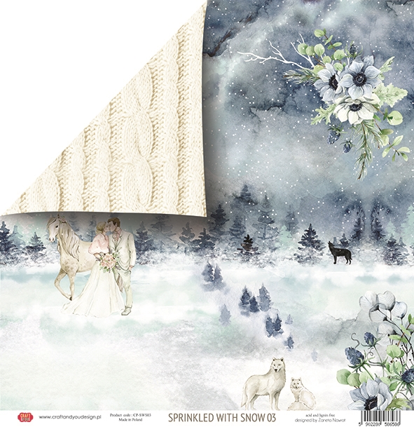 CPB-SWS15 Bloczek 15x15 Craft&You Design - Sprinkled with Snow