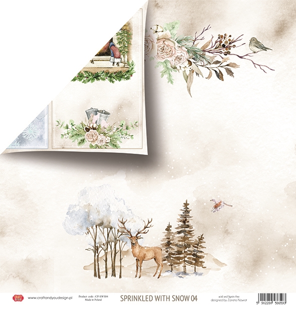 CPB-SWS15 Bloczek 15x15 Craft&You Design - Sprinkled with Snow