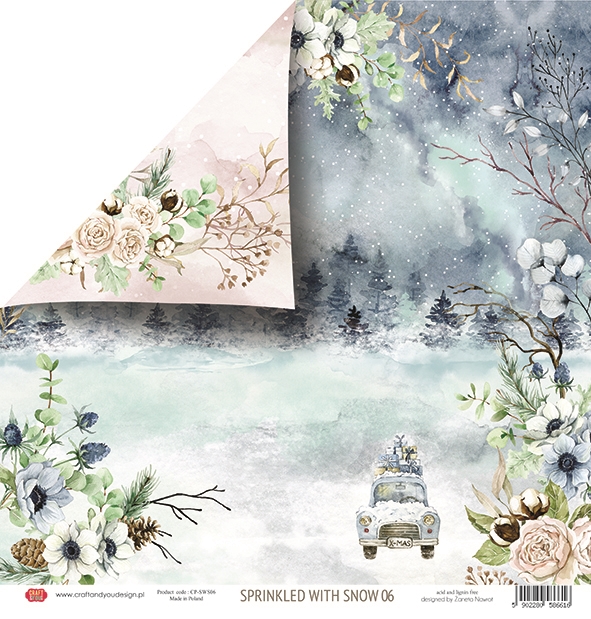 CPB-SWS15 Bloczek 15x15 Craft&You Design - Sprinkled with Snow