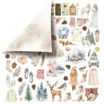 CP-SWS08 Papier dwustronny - elementy do wycinania- 30,5x30,5 Sprinkled with Snow 08