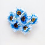 KW-A-N Kwiaty materiałowe  anemon -jasno niebieski