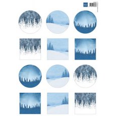 VK9597 Arkusz A4 -Marianne Design - zimowy krajobraz mini