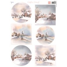 MB0204 Arkusz A4 -Marianne Design - Ice Skating - zimowe obrazki