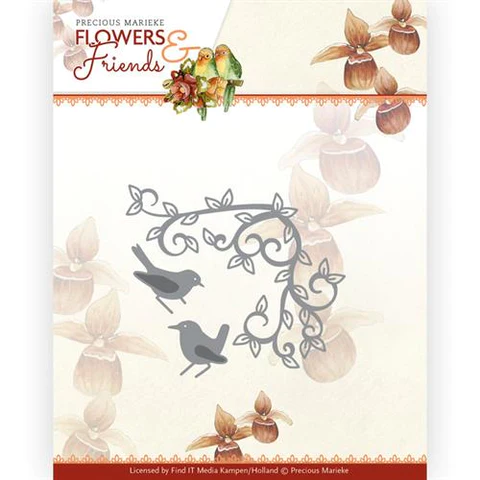 PM10234 Wykrojnik PRECIOUS MARIEKE - narożnik i ptaki