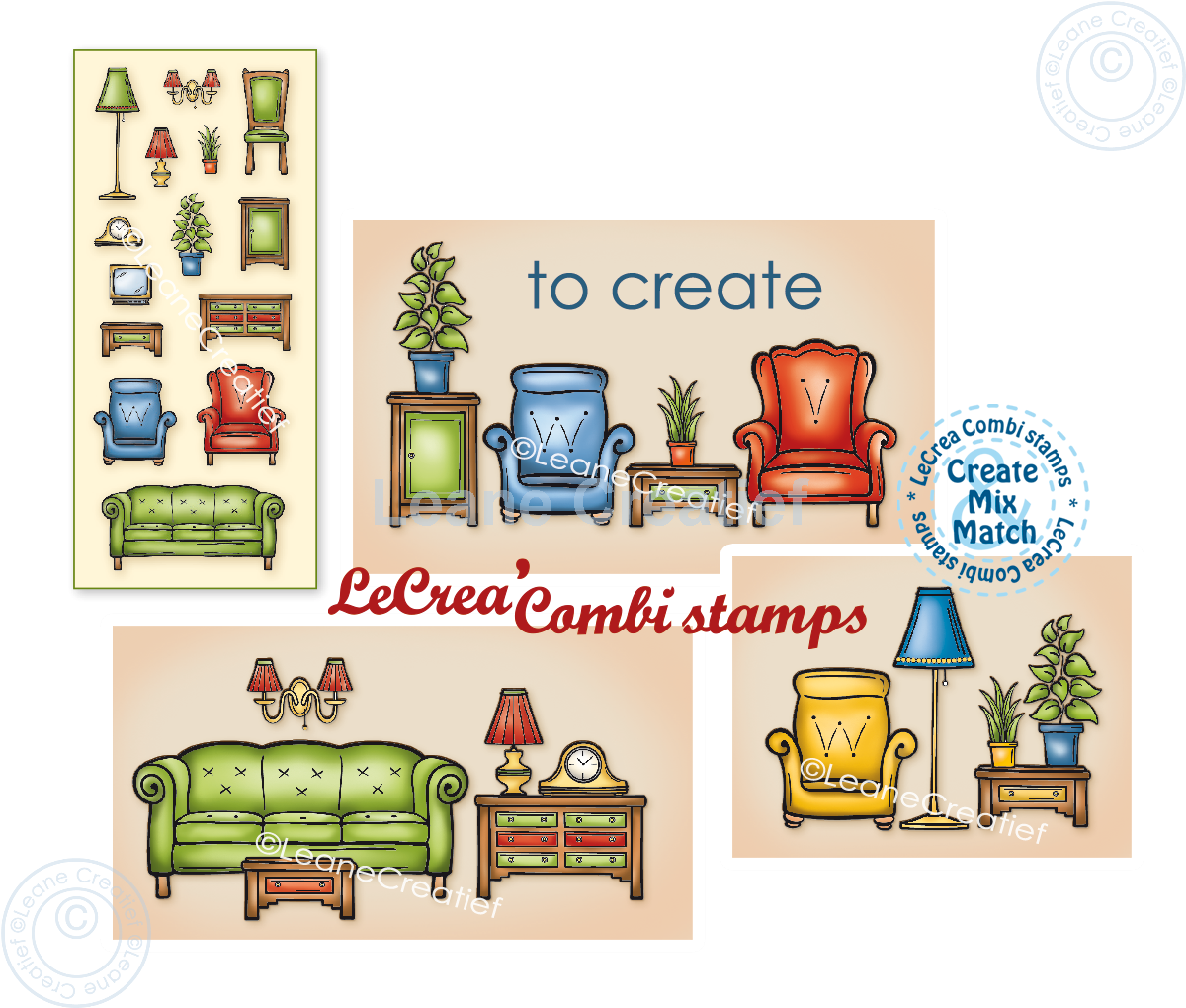 55.8016 Stemple akrylowe Leane Creatief - meble