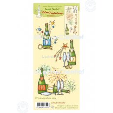 55.8023 Stemple akrylowe Leane Creatief -  szampan, fajerwerki