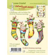 55.8054 Stemple akrylowe Leane Creatief -  świąteczne skarpety