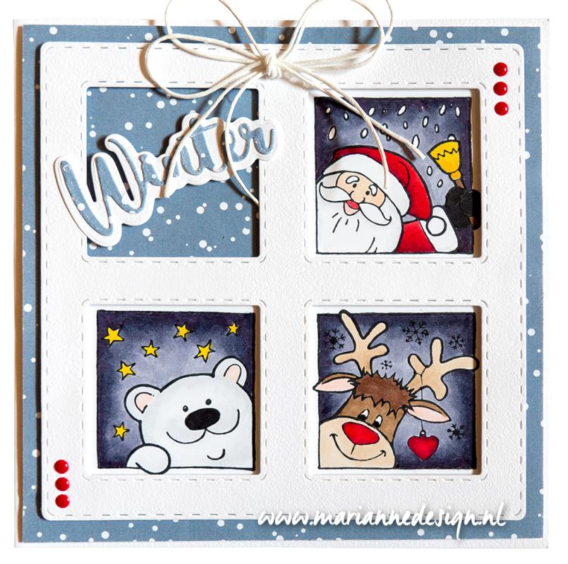 CS1109 Stemple silikonowe - HETTY'S PEEK-A-BOO SANTA & FRIENDS - Mikołaj i przyjaciele