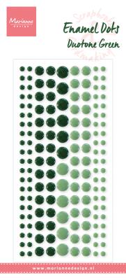 PL4522 Enamel dots - Zielone kropki