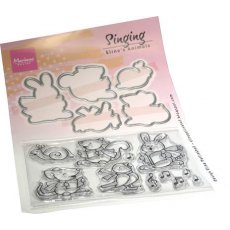 EC0196 Stemple silikonowe z wykrojnikami - ELINE'S ANIMALS - SINGING