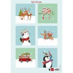 EWK1278 Arkusz A4 -Marianne Design - Happy Christmas  świąteczne obrazki