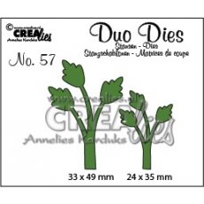 CLDD57 Wykrojnik Duo Dies no. 57, Leaves 11 mirror image- listki