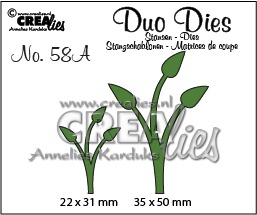 CLDD58A Wykrojnik Duo Dies no. 58A, Leaves 12 mirror image- listki