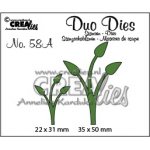 CLDD58A Wykrojnik Duo Dies no. 58A, Leaves 12 mirror image- listki