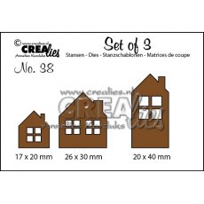 CLSET38 Wykrojnik Set of 3 dies no. 38, Houses - domki