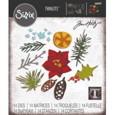 666069  Wykrojnik Sizzix Thinlits Die Set "Mondern Festive" by Tim Holtz