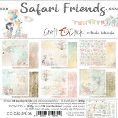 CC-C50-SFS-08   SAFARI FRIENDS  zestaw papierów 15,25x15,25cm 
