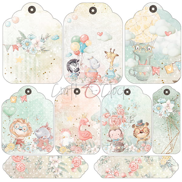 CC-C50-SFS-08 SAFARI FRIENDS zestaw papierów 15,25x15,25cm