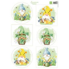 VK9599 Arkusz A4 -Marianne Design - GNOMES GARDEN  skrzaty ogrodowe