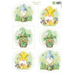 VK9599 Arkusz A4 -Marianne Design - GNOMES GARDEN  skrzaty ogrodowe