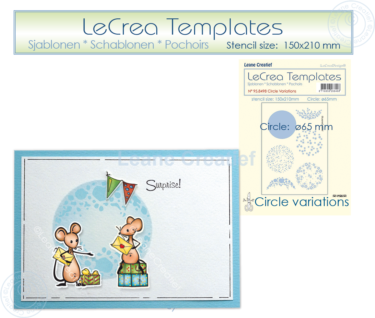 95.8498 Maska - Leane Creatief - Stencil Cicle variations - koła