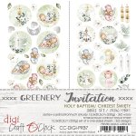 CC-DIGI-PR37 ZESTAW ETYKIET  37 - GREENERY INVITATION - CHRZEST