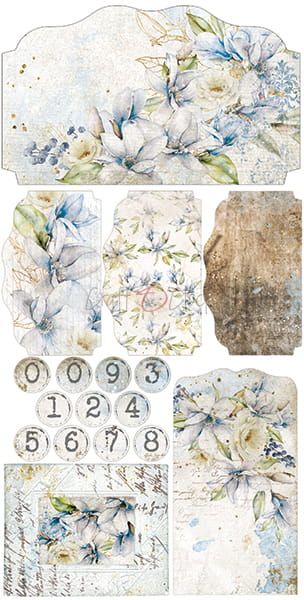 CC-F26-VS-12 VINTAGE SKY - JUNK JOURNAL - ZESTAW DODATKÓW