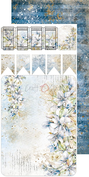 CC-F26-VS-12 VINTAGE SKY - JUNK JOURNAL - ZESTAW DODATKÓW