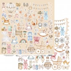 AA-CB-09 Papier dwustronny - Cute Baby - dodatki/ elements to be cut 12x12''