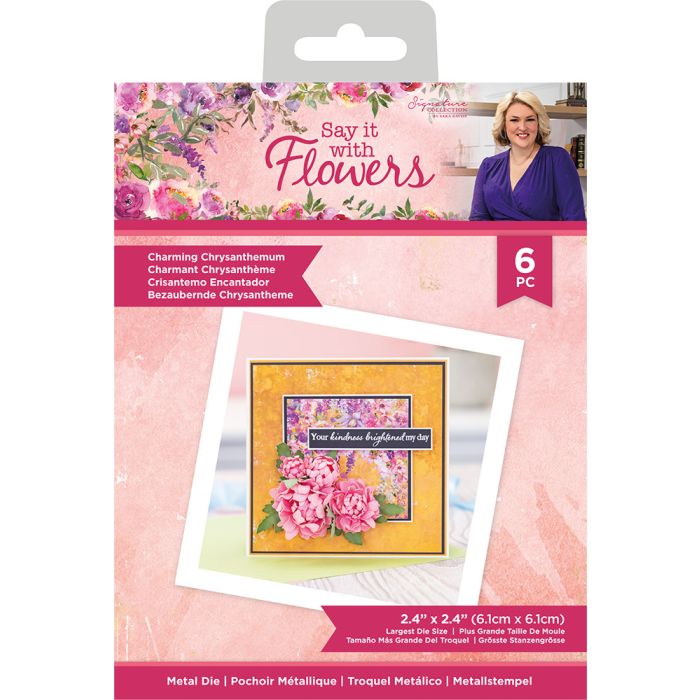 S-SIWF-MD-CHCH Wykrojnik - Sara Signature Say It With Flowers Die - chryzantemy