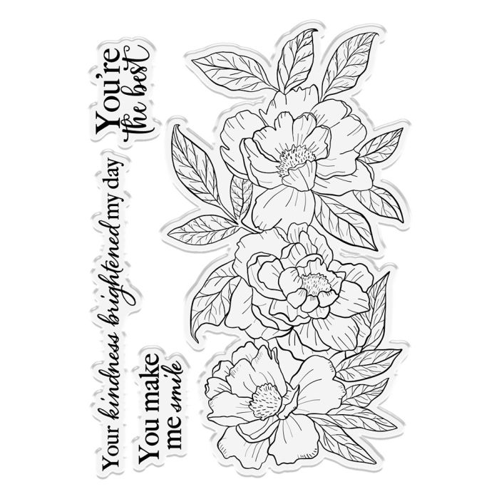 S-SIWF-STD-PRPE Stemple akrylowe i wykrojniki - Say It With Flowers Stamp -Piękne Peonie